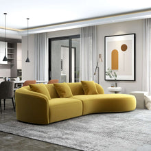 Load image into Gallery viewer, Elijah Yellow Velvet Japandi Style Curvy 126&quot; Sectional
