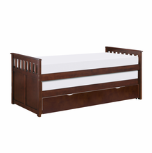 Load image into Gallery viewer, Rowe Dark Cherry Twin/Twin Bed with Twin Trundle