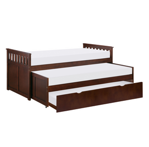 Rowe Dark Cherry Twin/Twin Bed with Twin Trundle