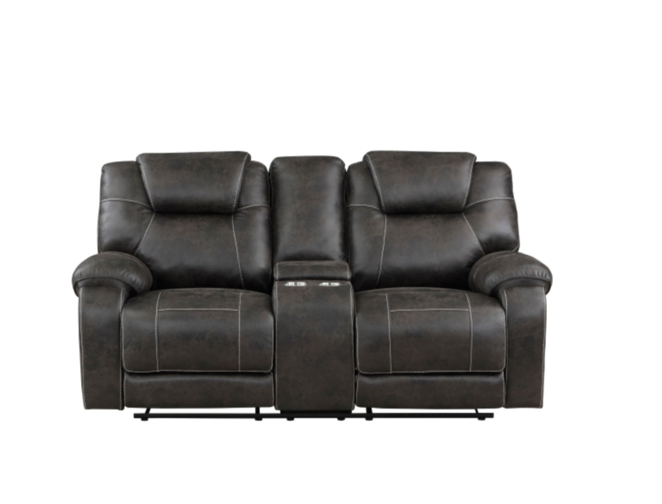 Gainesville Chocolate Microfiber Reclining Sofa and Loveseat 8560