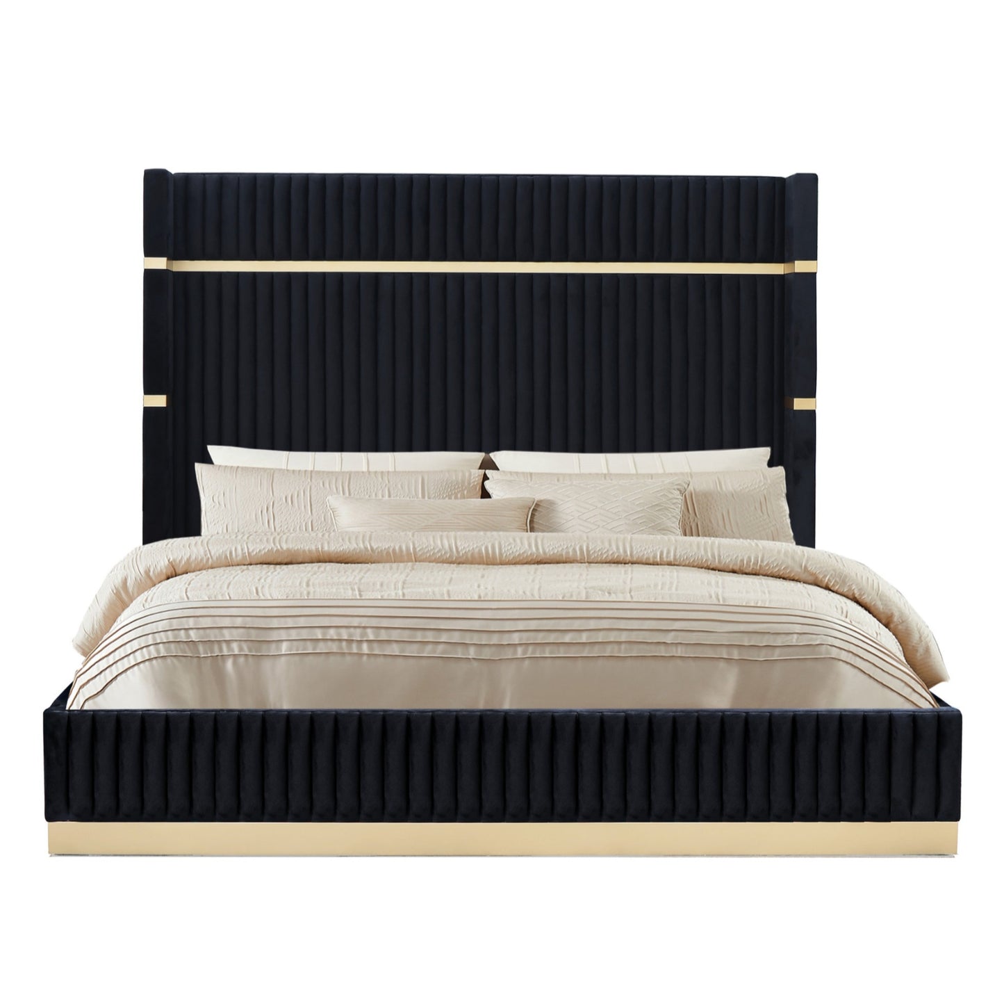 Evan Black/Gold Bedroom Set B7550