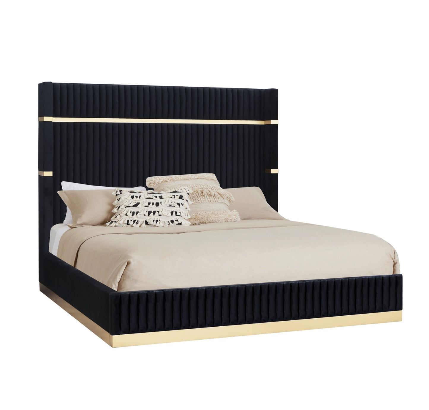 Evan Black/Gold Bedroom Set B7550