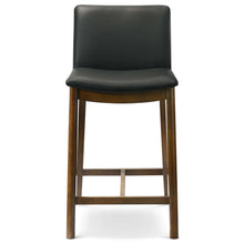 Load image into Gallery viewer, Sharmon Mid-Century Modern 25.2&#39;&#39; Counter Stool In Black PU Leather
