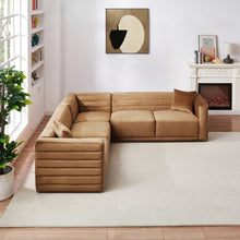 Load image into Gallery viewer, Solo Cognac Velvet Modular Corner Sectional