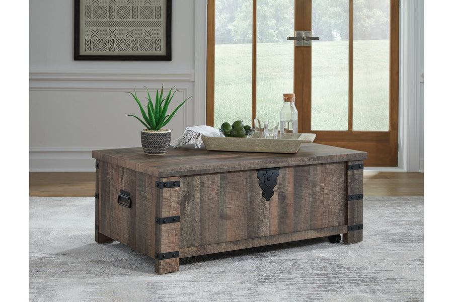 Hollum Rustic Brown Lift-Top Coffee Table
T466-