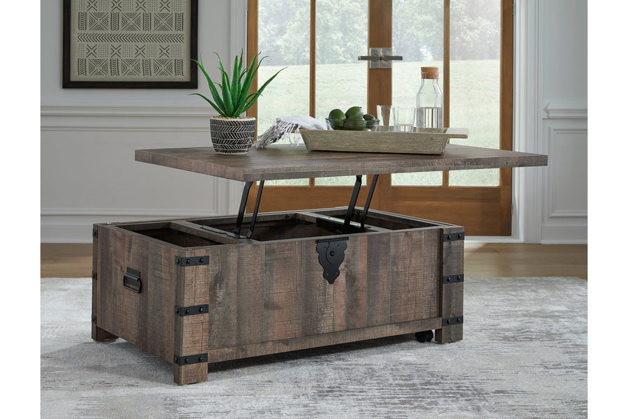 Hollum Rustic Brown Lift-Top Coffee Table
T466-