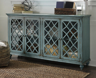 Mirimyn Antique Teal Accent Cabinet T505-762