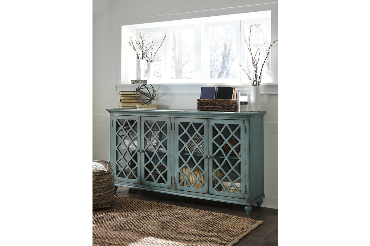 Mirimyn Antique Teal Accent Cabinet T505-762