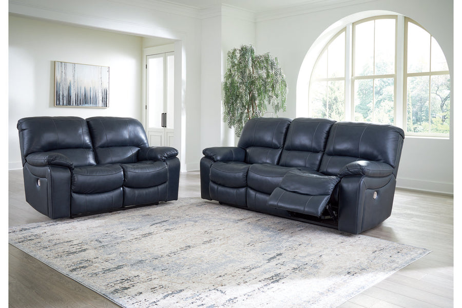 Leesworth Ocean Power Reclining Sofa and Loveseat U43809