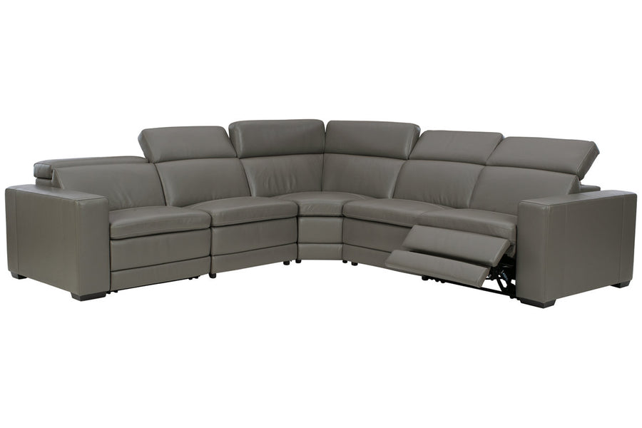 Texline Gray 6pc POWER Reclining Sectional U59603