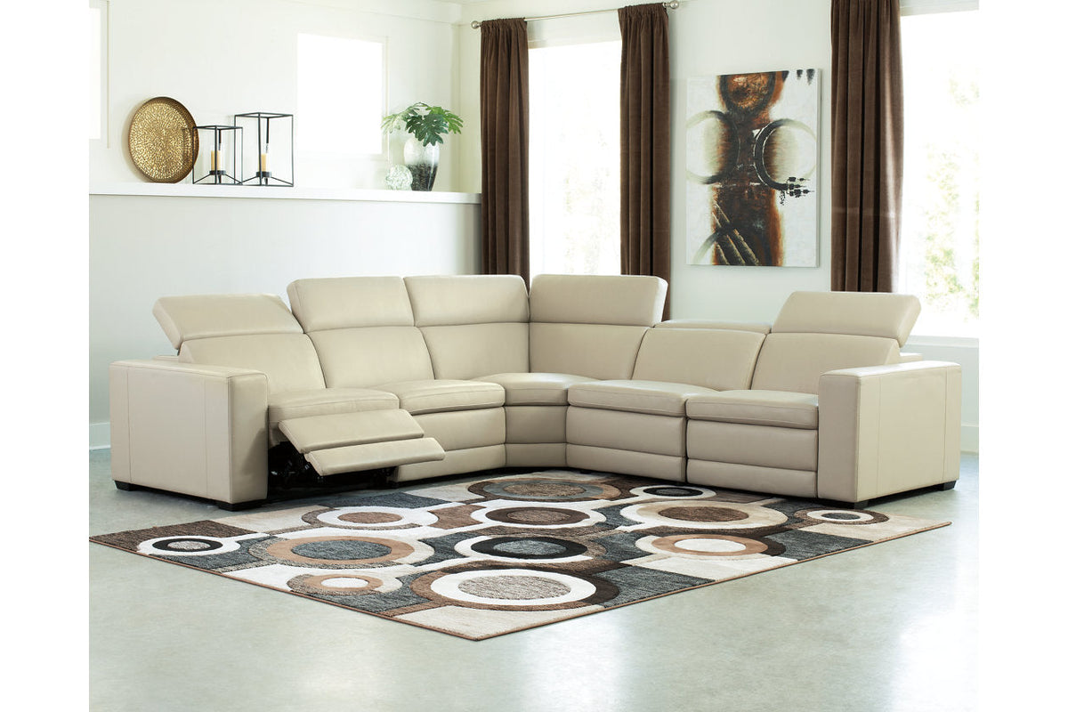 Texline Sand 6pc POWER Reclining Sectional U59604