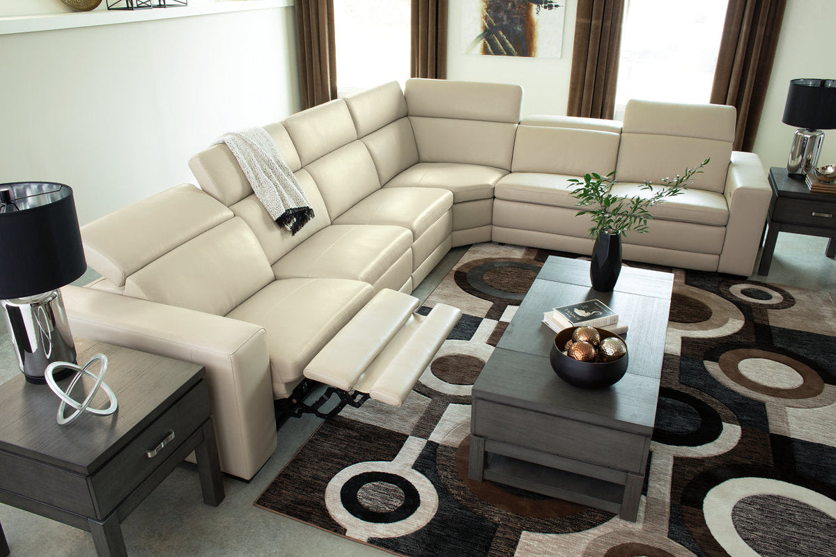 Texline Sand 6pc POWER Reclining Sectional U59604