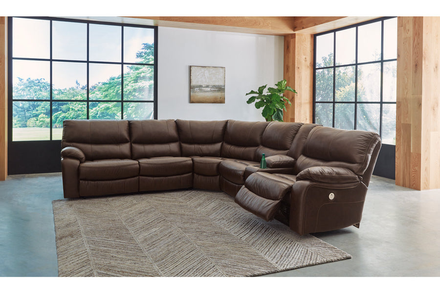 Family Circle Dark Brown 3pc POWER/GENUINE LEATHER Reclining Sectional
U82902