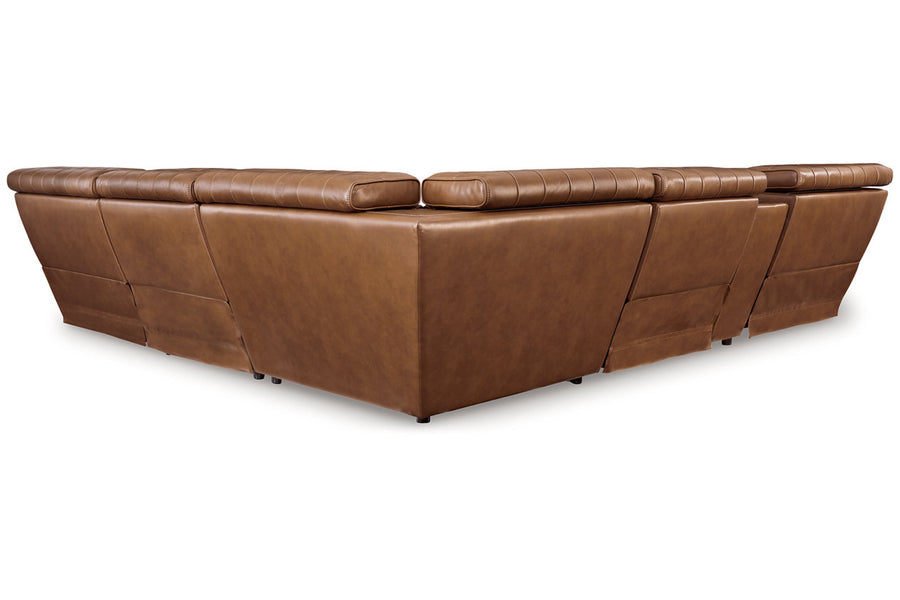 Temmpton Chocolate 6pc POWER Reclining Sectional U92708