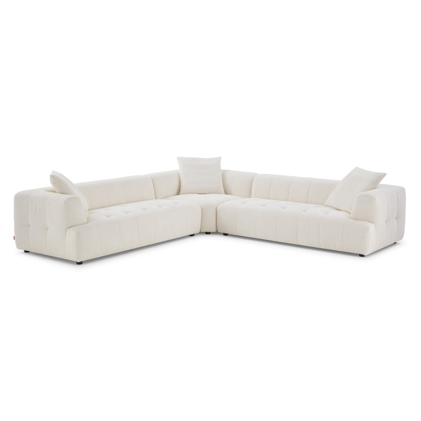 Wodo  Ivory Boucle Corner Sectional