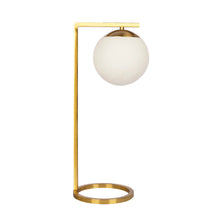 Load image into Gallery viewer, Velvet Globe Table Lamp White Opal Glass with Dimmer Switch Inline