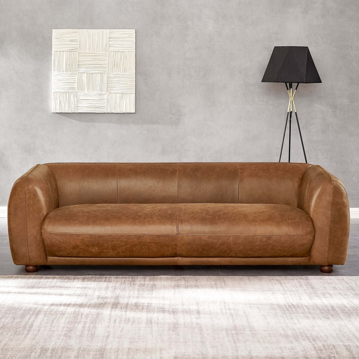 Marlon Brown Luxury Italian Leather Sofa