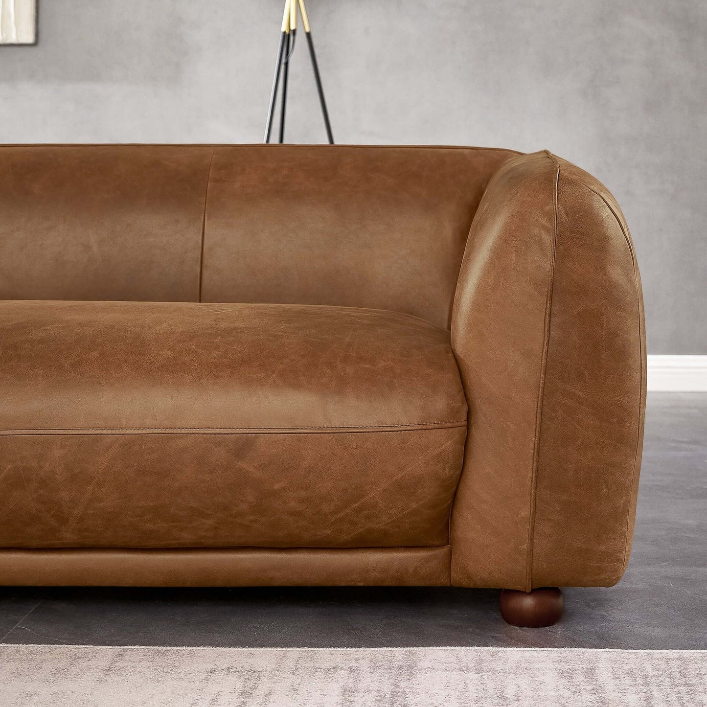 Marlon Brown Luxury Italian Leather Sofa