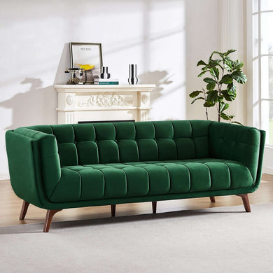 Addison Green Velvet Modern Sofa