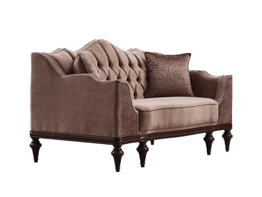 Zumrut Stationary Loveseat Light Brown