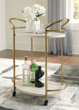 Load image into Gallery viewer, Tarica Cream/Gold Finish Bar Cart   A4000502