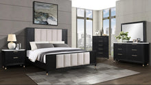 Load image into Gallery viewer, Kara Black Panel Bedroom Set B1400