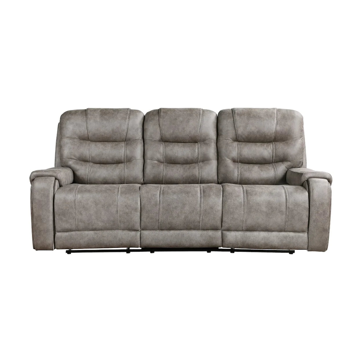 Oberon Grayish Brown Reclining Sofa and Loveseat 9634