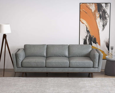 Chase Scuro Grey Genuine Leather Sofa
