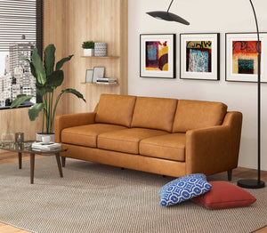 Cooper Tan Modern Genuine Leather Sofa