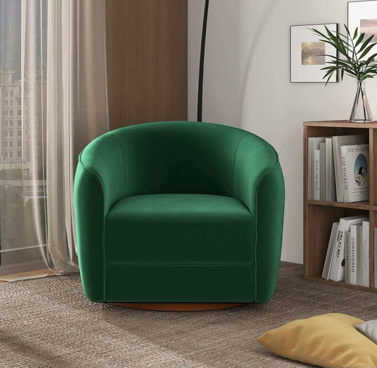 Elise Green Velvet Swivel Chair