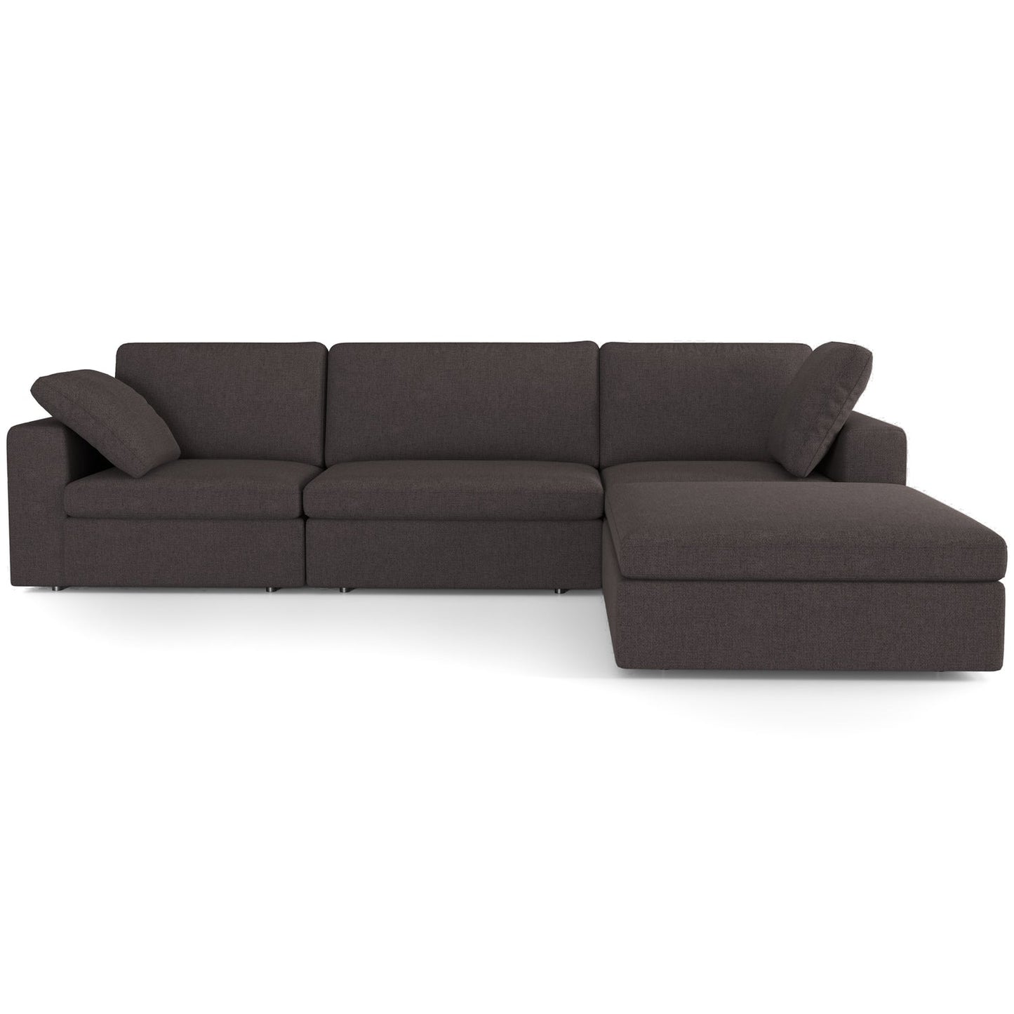 Cecilia 121" Modular Fabric Dark Gray Sectional