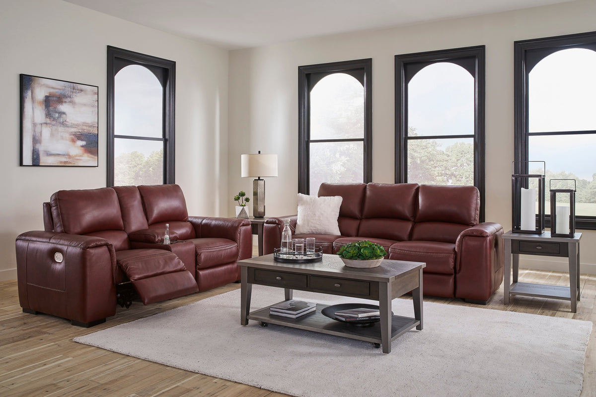 Alessandro Garnet POWER Reclining Sofa and Loveseat U25501