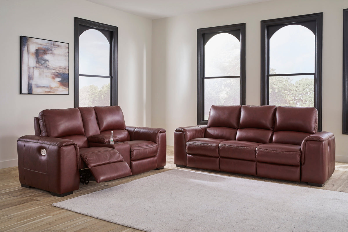 Alessandro Garnet POWER Reclining Sofa and Loveseat U25501