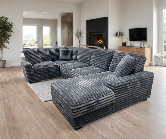 Alison Grey Sectional STORAGE CHAISE