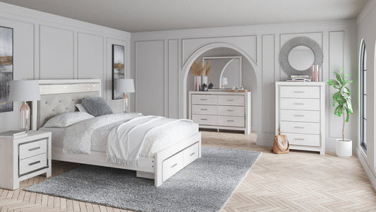 Altyra White LED Upholstered  Platform Bedroom Set

B2640