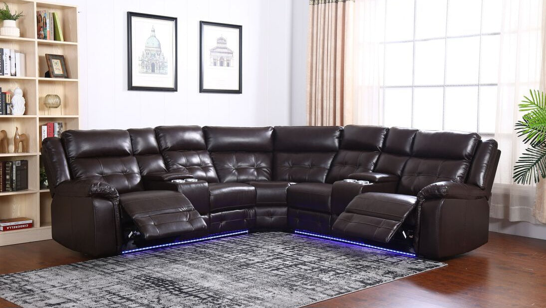 Amazon Brown POWER/LED Reclining Sectional 2025