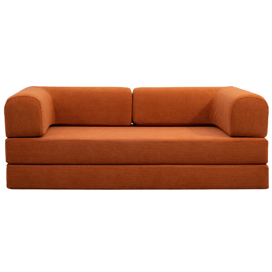 Estelle Orange Corduroy Daybed Sofa