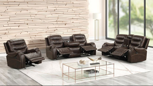 Ashley2002 Brown 3pc OVERSIZED Reclining Set