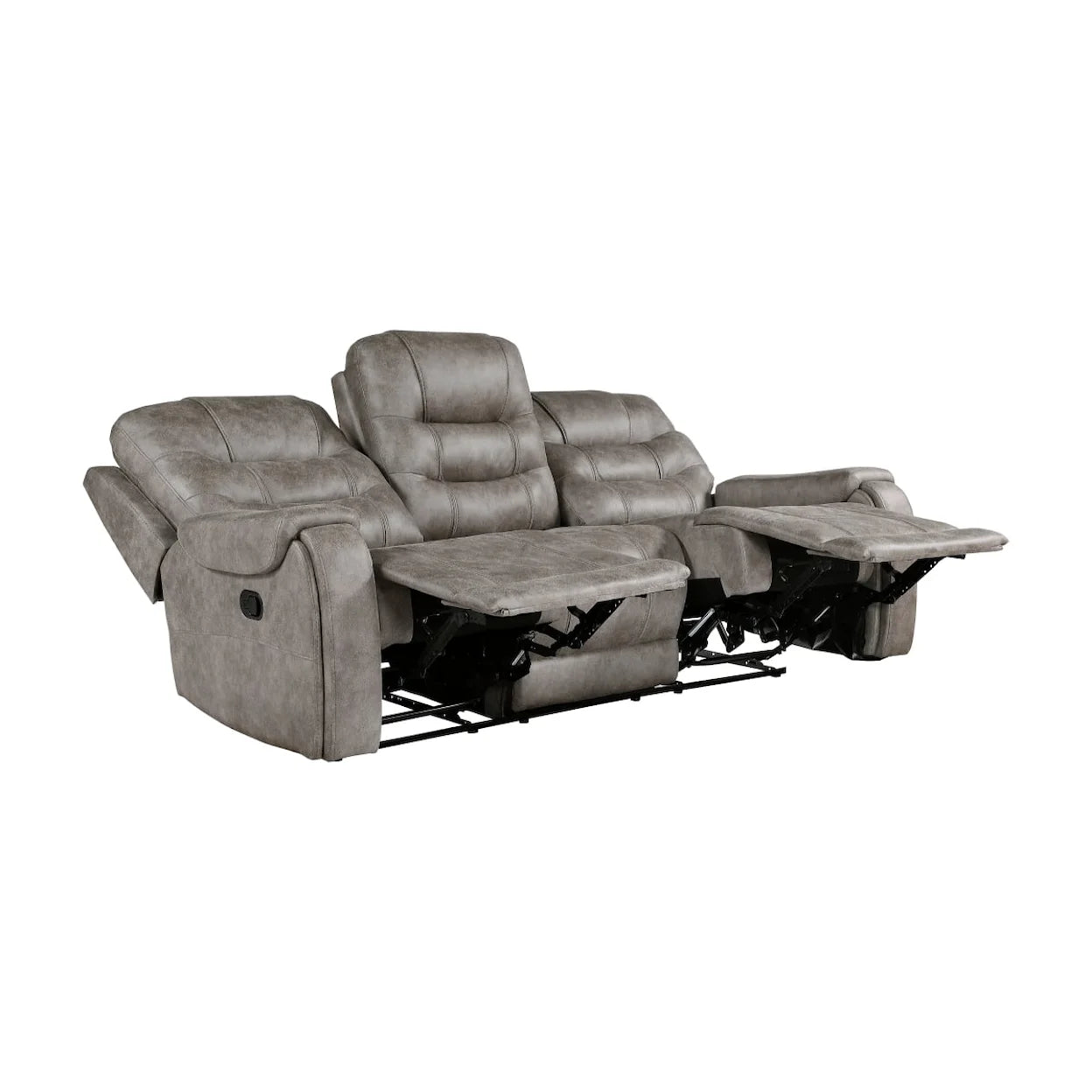 Oberon Grayish Brown Reclining Sofa and Loveseat 9634