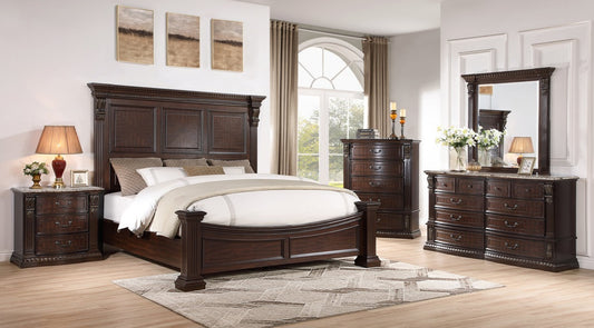 Espresso Panel Bedroom Set B2000