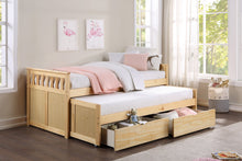 Load image into Gallery viewer, Bartly Pine Twin/Twin Bed with Storage Boxes