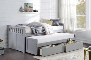 Orion Gray Twin/Twin Bed with Storage Boxes B2063