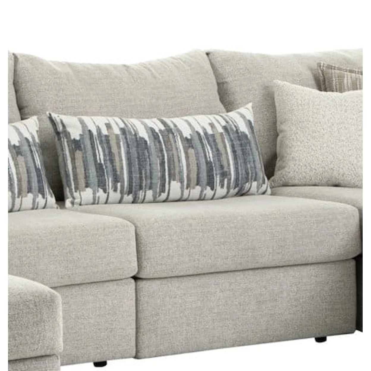 Behold Ecru Chenille Moduler Sectional 2880