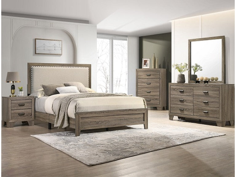 Millie  Brown Gray Panel Bedroom Set  | B9205 - Harwin Furniture