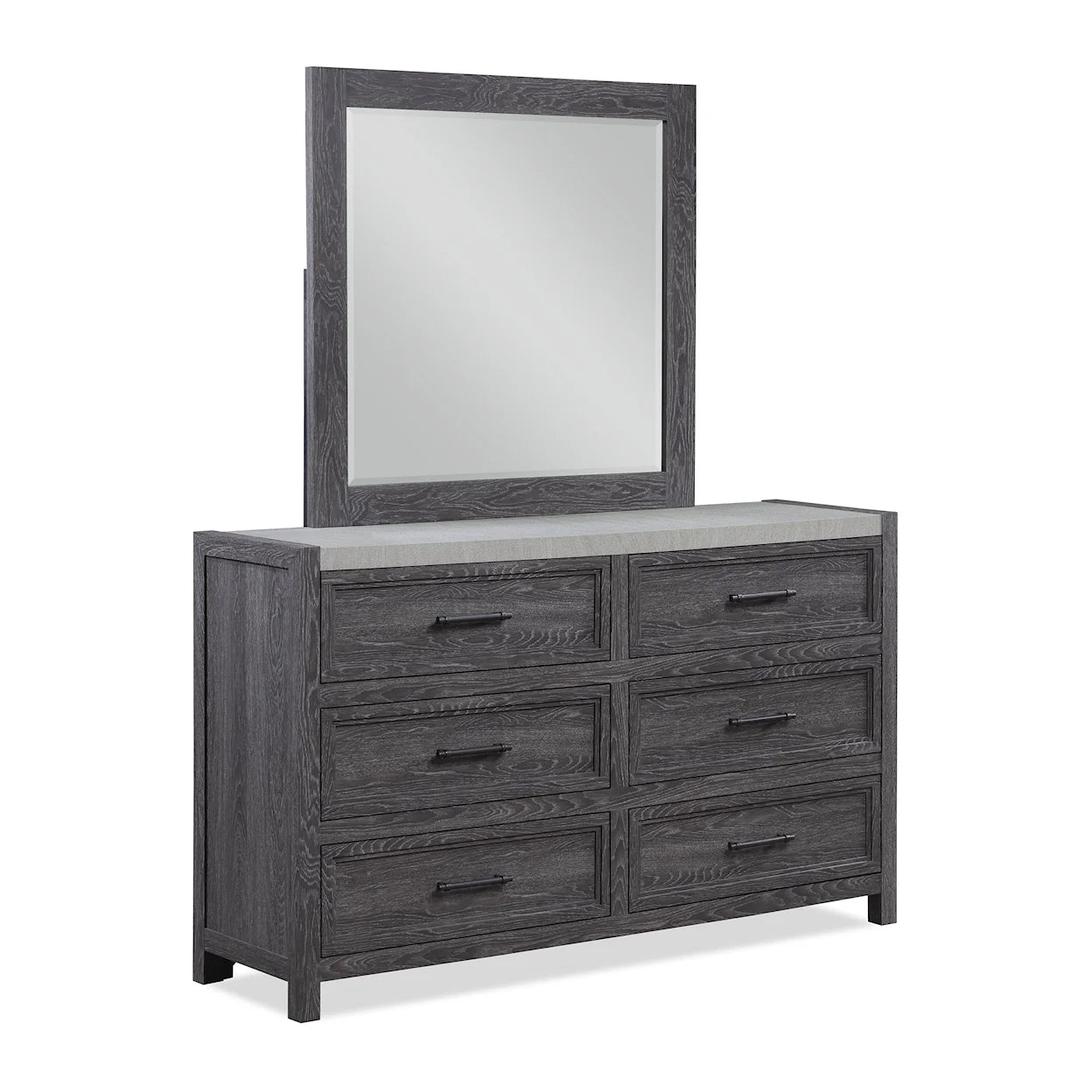 Madsen Gray Finish Panel Bedroom Set B1700