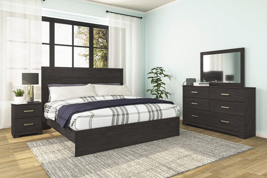 Belachime Black Panel Bedroom Set B2589