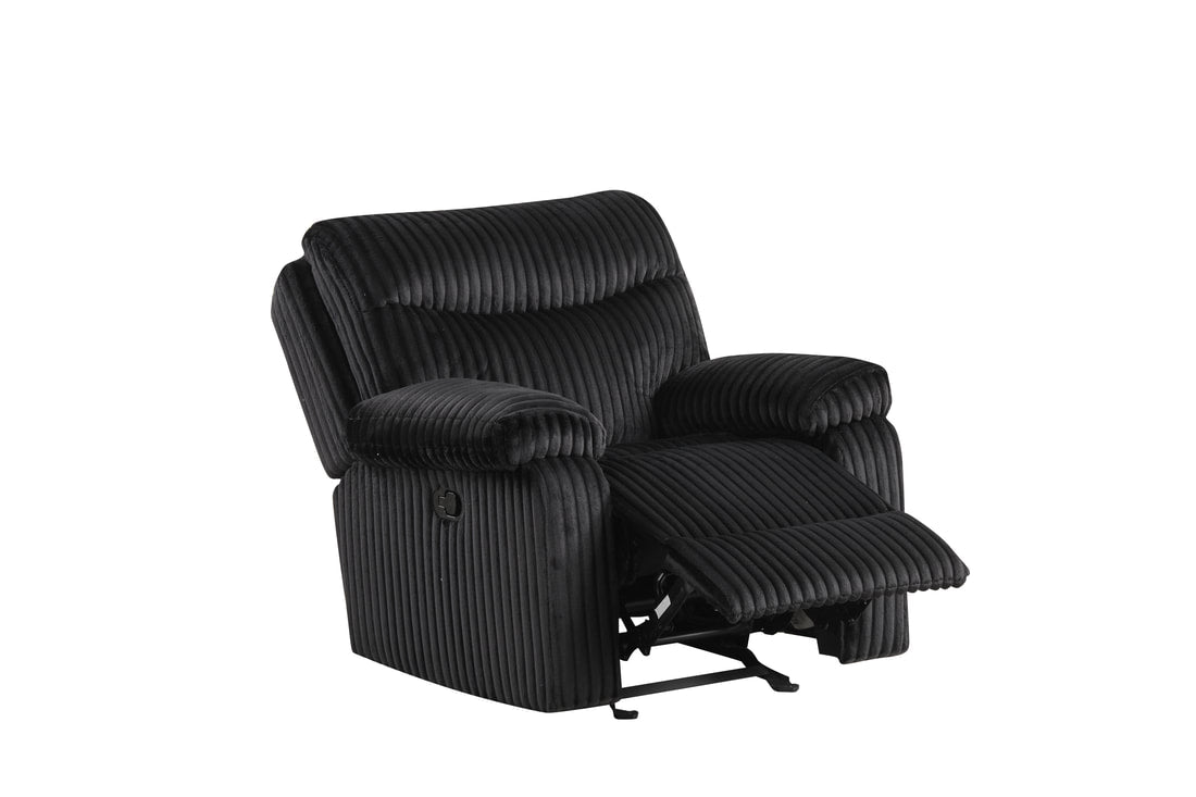 Bravo Black Fabric 3pc Reclining Set