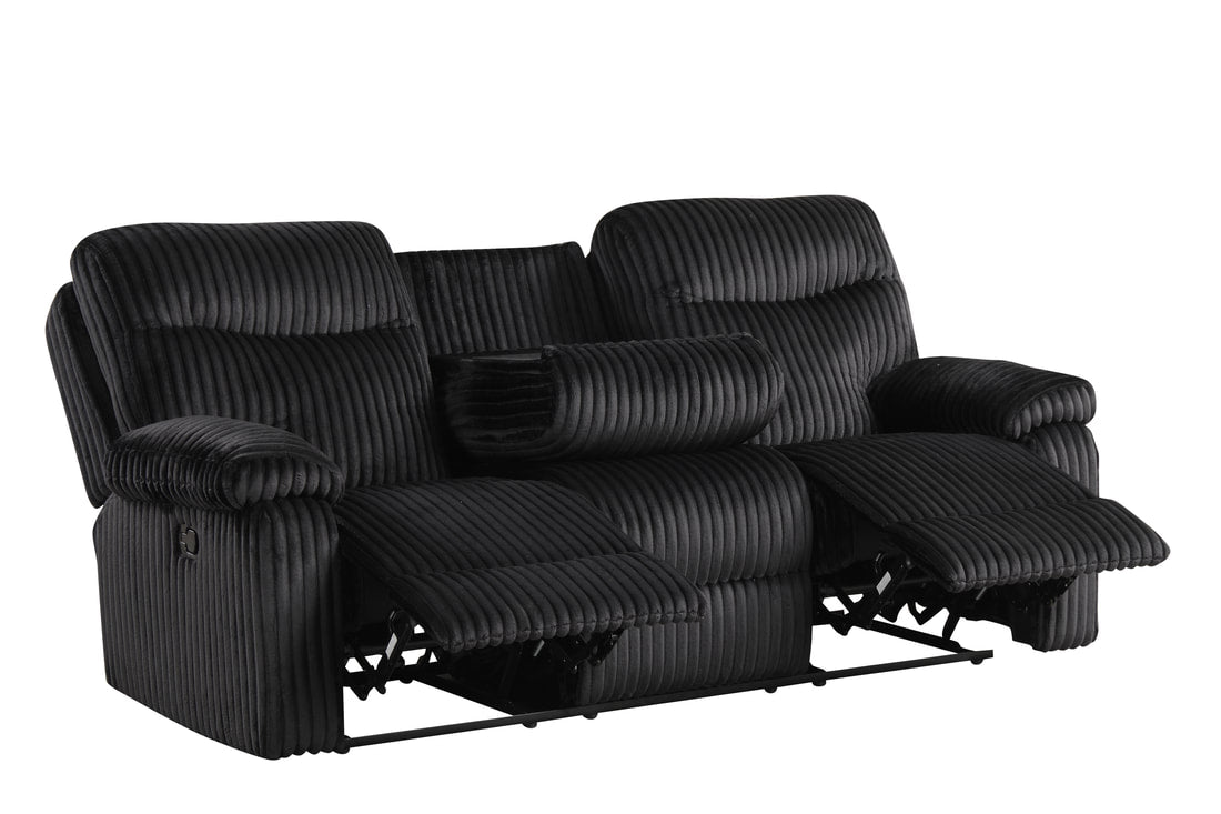 Bravo Black Fabric 3pc Reclining Set