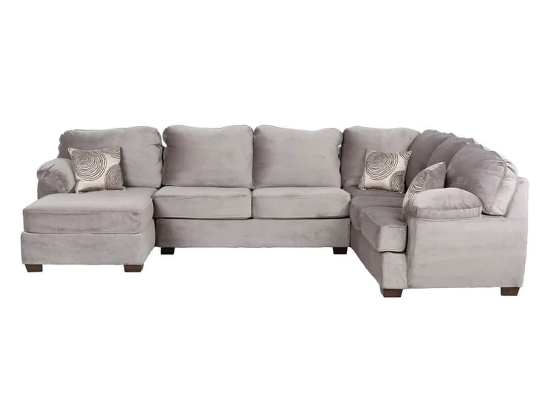 Brentwood 138" Smoke Fabric Sectional