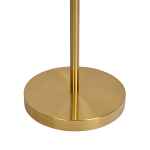Brilliance Modern Gold Brush Floor Lamp, Opal Glass Shades and Round Metal Base